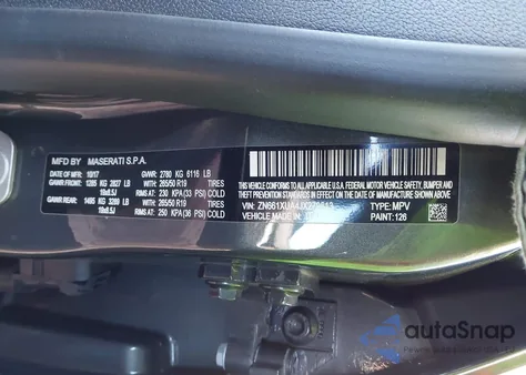 2018 Maserati Levante z USA, uszkodzony, nr VIN ZN661XUA4JX279513